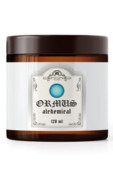 Ormus alchemical product packaging, 120 ml, featuring natural minerals from the Dead Sea.